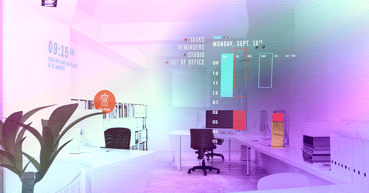 Mixed reality office mockup